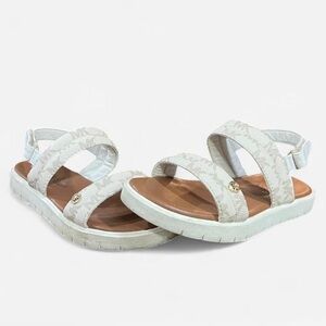 Michael Kors White Logo Strap Sandals for KIDS 🧸